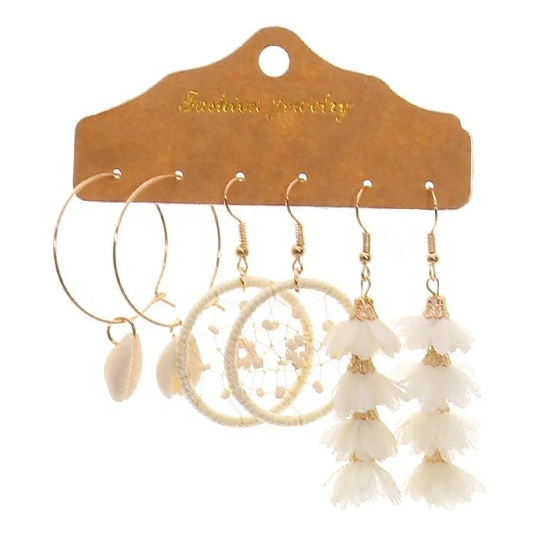 

2021 New Arrival Hot Handmade Set Earrings Retro Gemstone Earrings Tik Tok Bohemian Earrings for Women