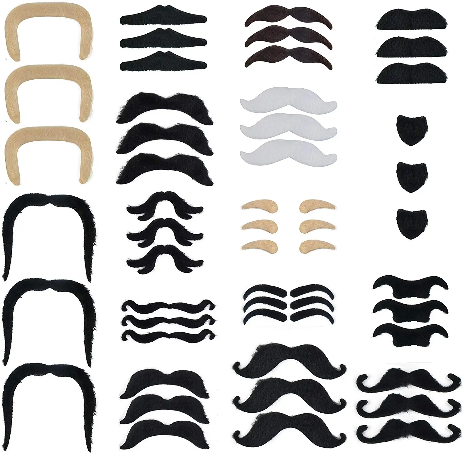 Self-adhesive Fake Mustache Sticking Beards Party Beard Party Fancy ...