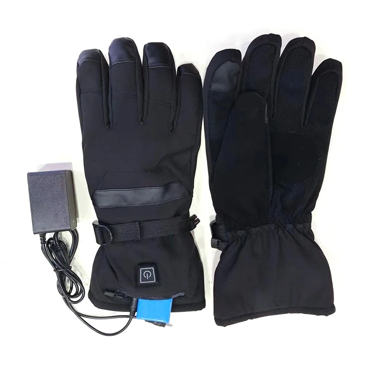 

Waterproof Ski Gloves Warm Winter Snowmobile Touch Screen Motorcycle Snow Rechargeable Battery Heated Glove, As picture/customized