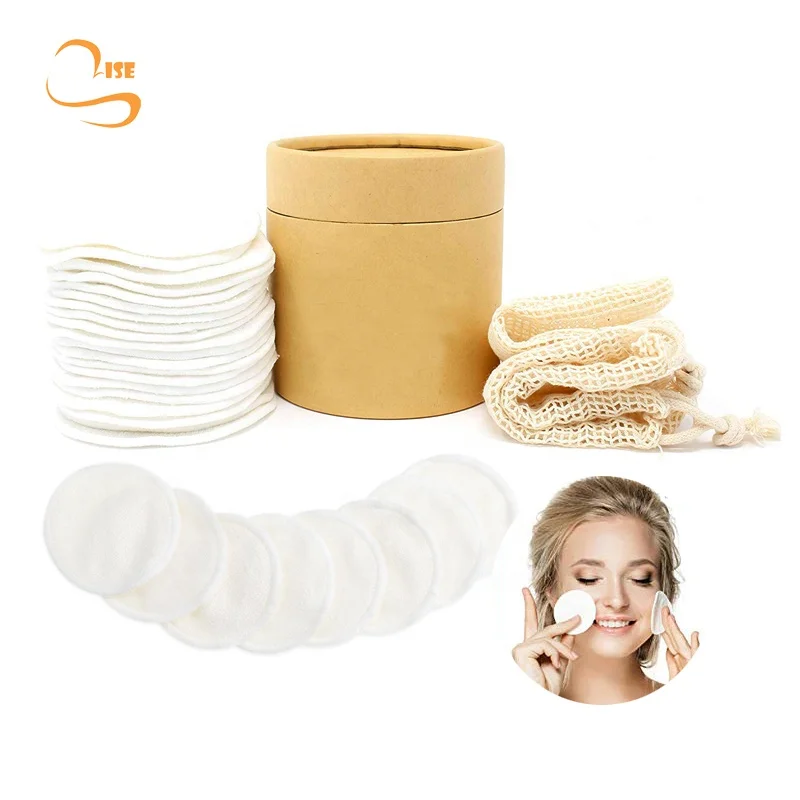 

Chemical Free 3.15" Round Soft Bamboo Cosmetic Cleansing Pads Reusable Face Cloth Makeup Remover Towel