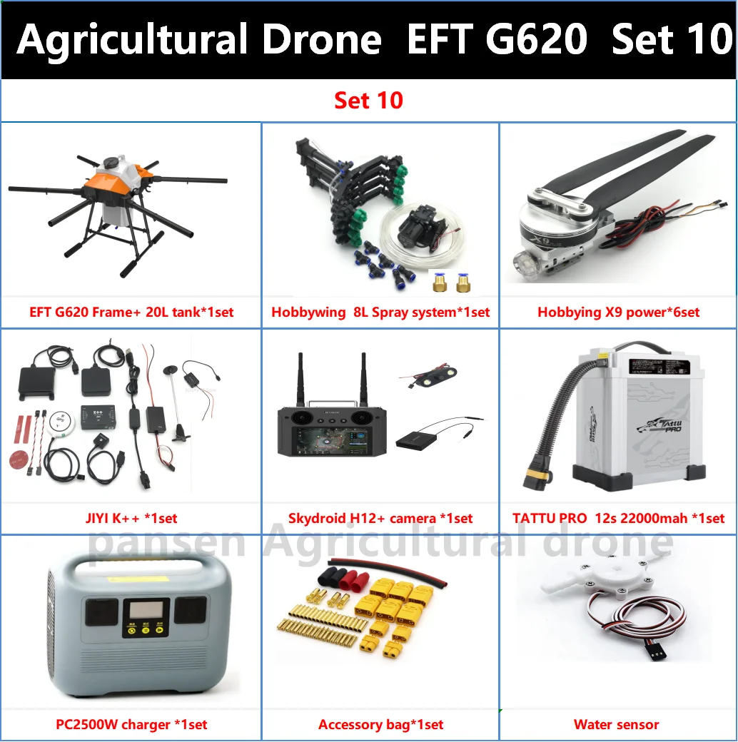 

EFT G620 six-axis 20L reliable agricultural sprayer drone/remote controlled uav drone crop sprayer for pesticide spraying