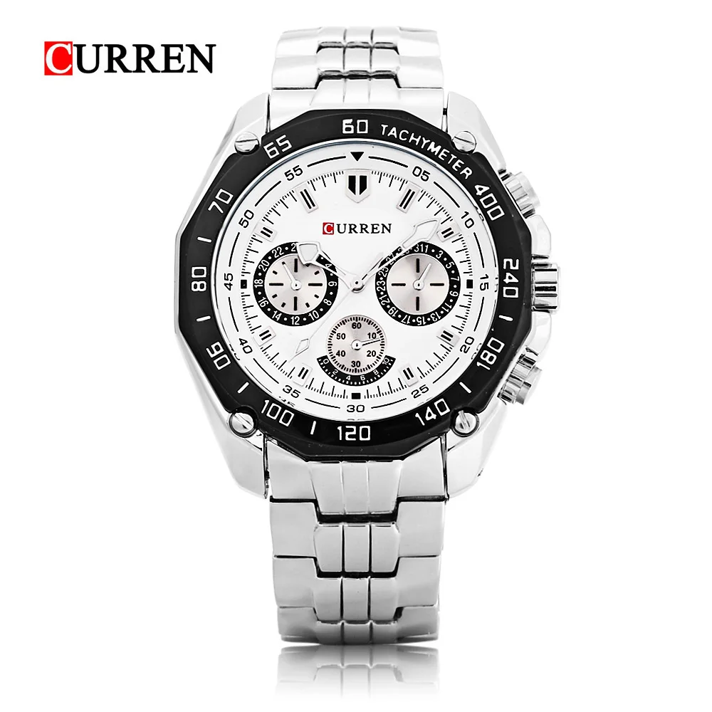 

Curren 8077 Luxury Brand Man quartz full stainless steel Watch Casual Military Sport Men Dress Wristwatch Gentleman 2021 New