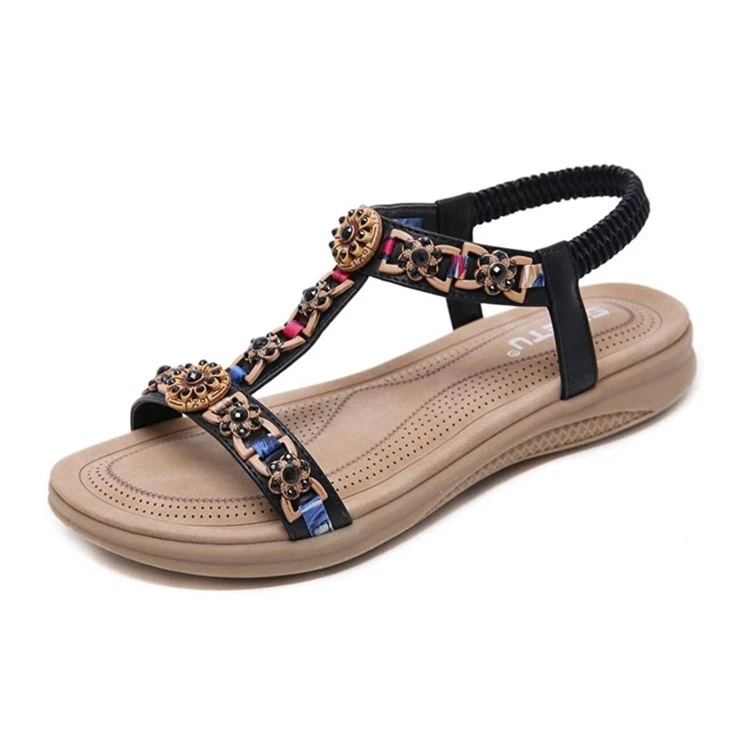 

High Quality Cheap Summer Shining Diamond Decorations Slippers Outdoor Beach Sandals Woman Casual Shoes