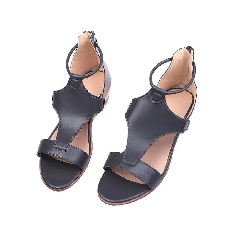 

2021 cheap thick sole solid summer autumn bulk women's fashion wedges designer shoes sandals