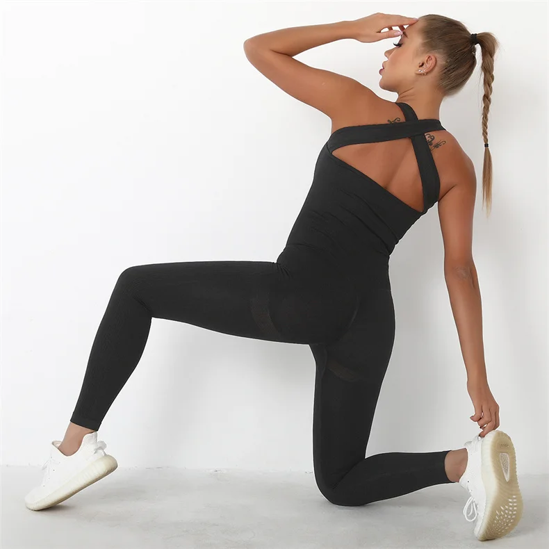 

Top Quality Best Price Fitness Gym Yoga Suits One Piece Bodysuit Sports Yoga Jumpsuits Seamless Butt Lift Legging Yoga Suit