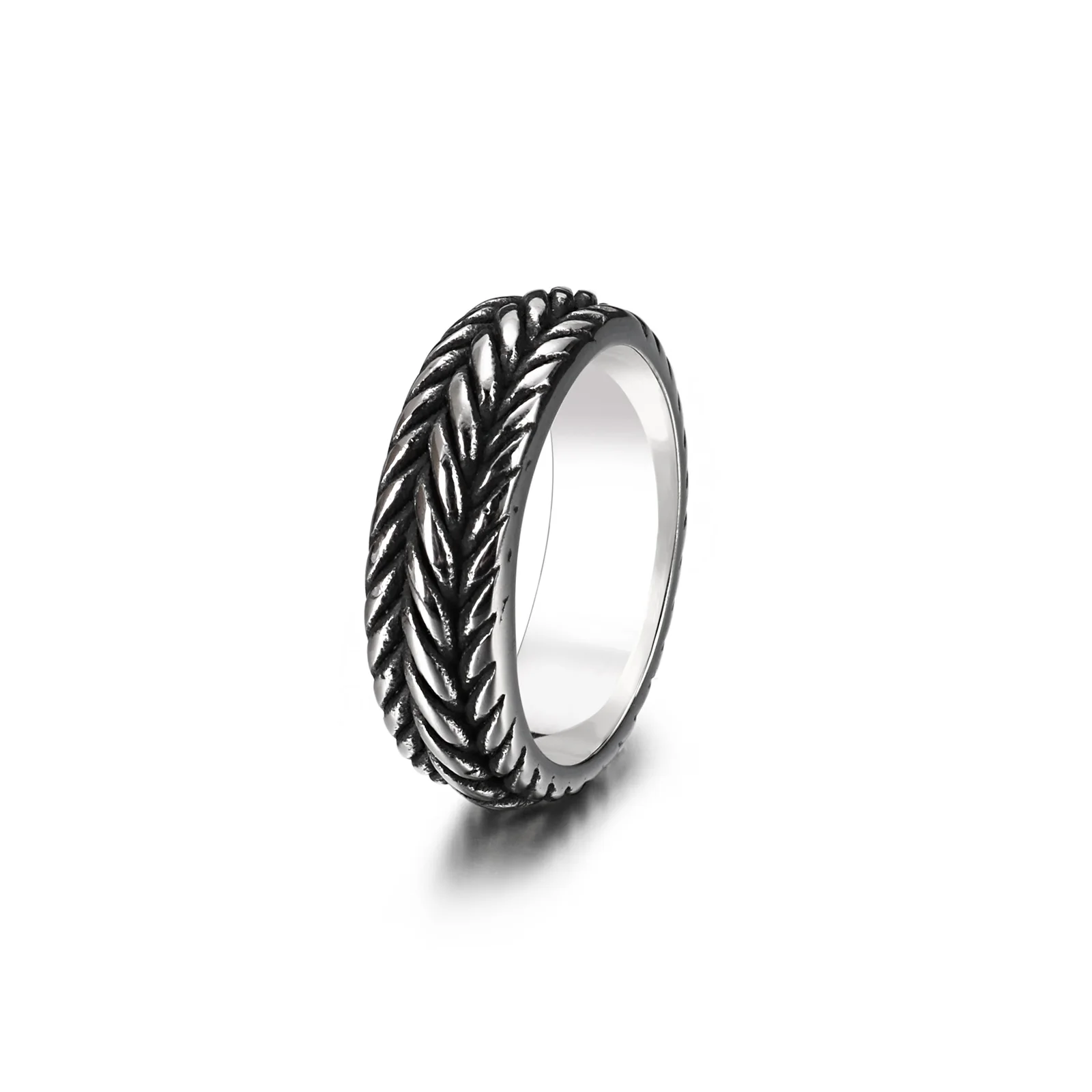 

KALEN Fashion personality twist chain men's ring