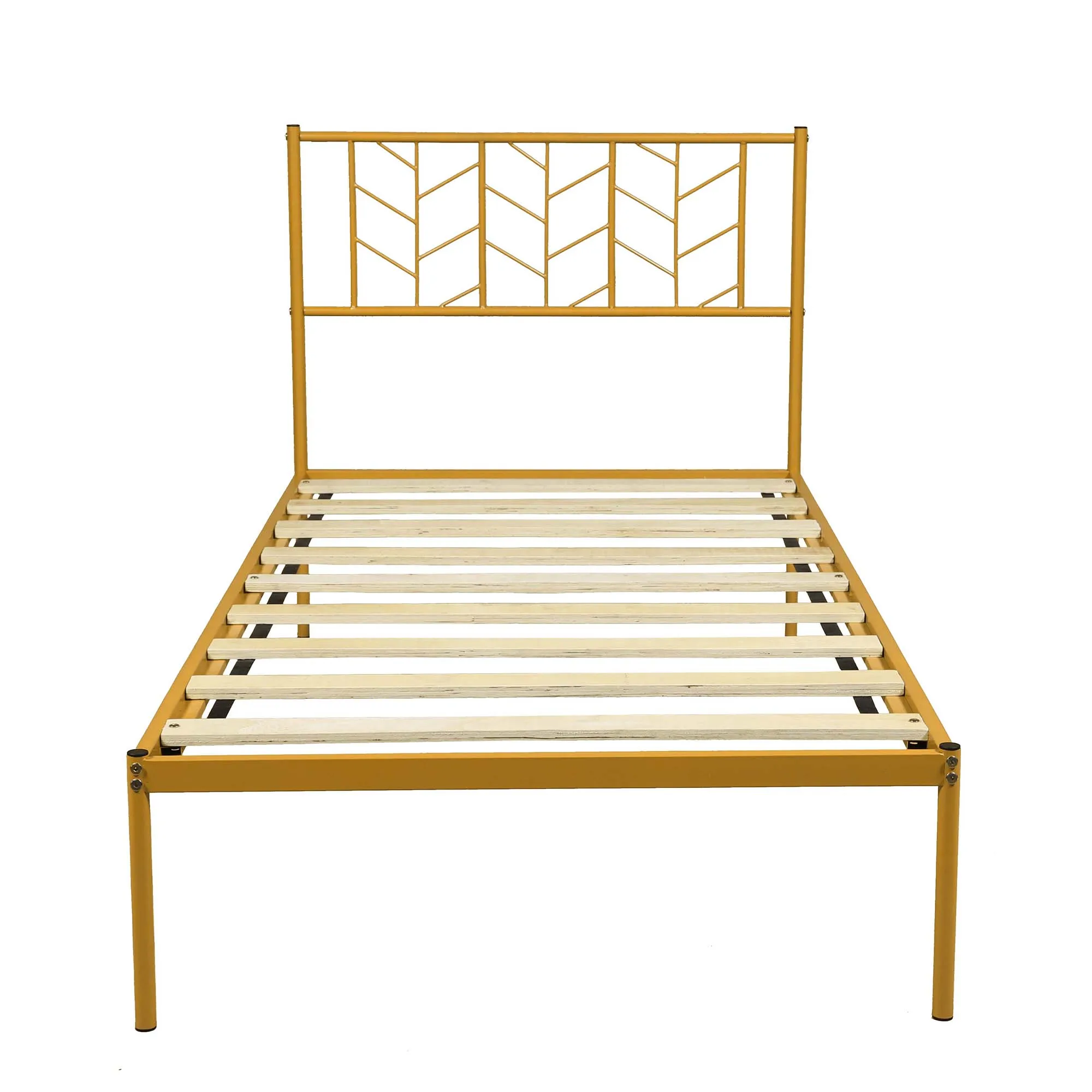 

Vintage Look Twin Metal Bed Frame, Red