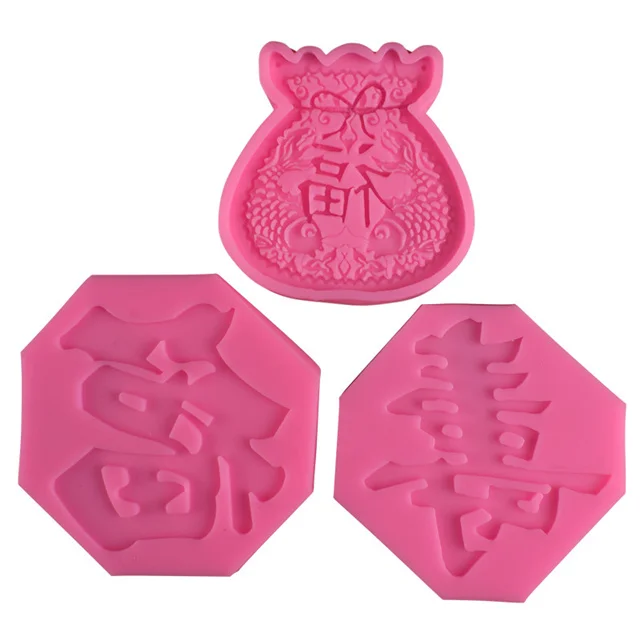 

New Trend Blessings Cake Decoration Fondant Mould Kitchen Accessories, As show