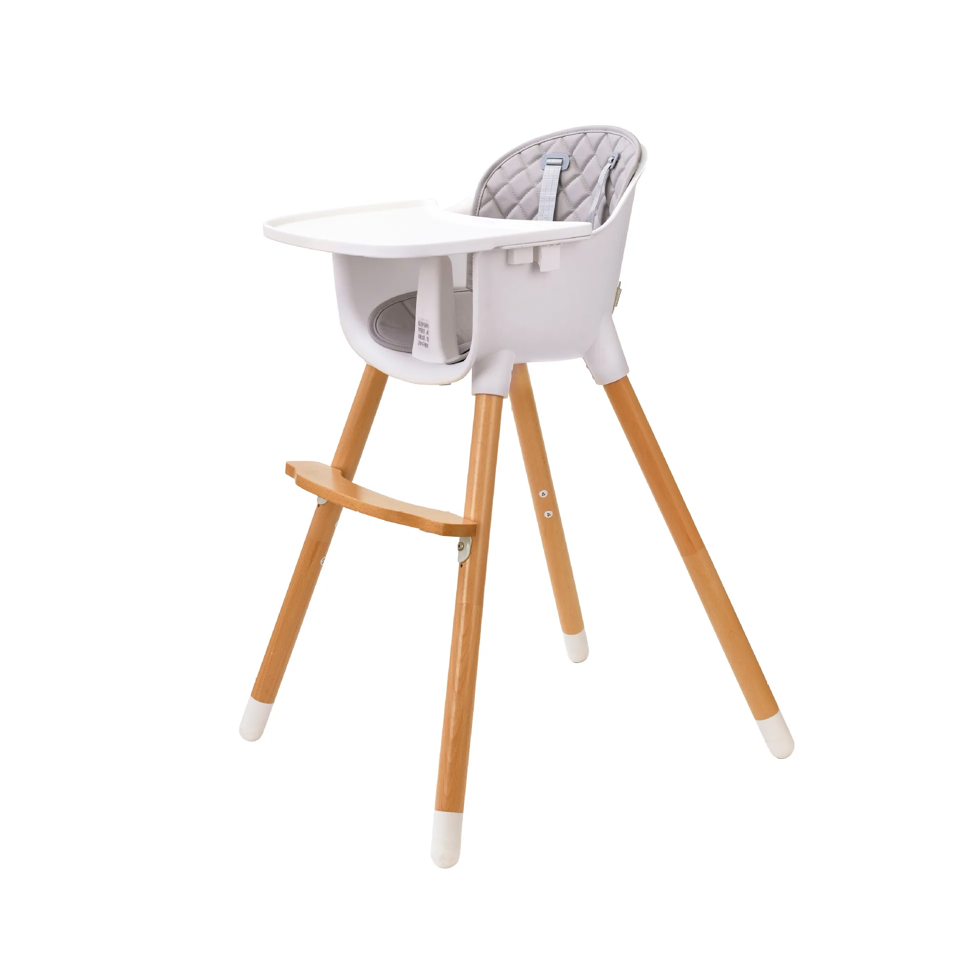 Wooden Children Table,Baby High Seat,Safety Belt,Non-slip,Adjustable ...