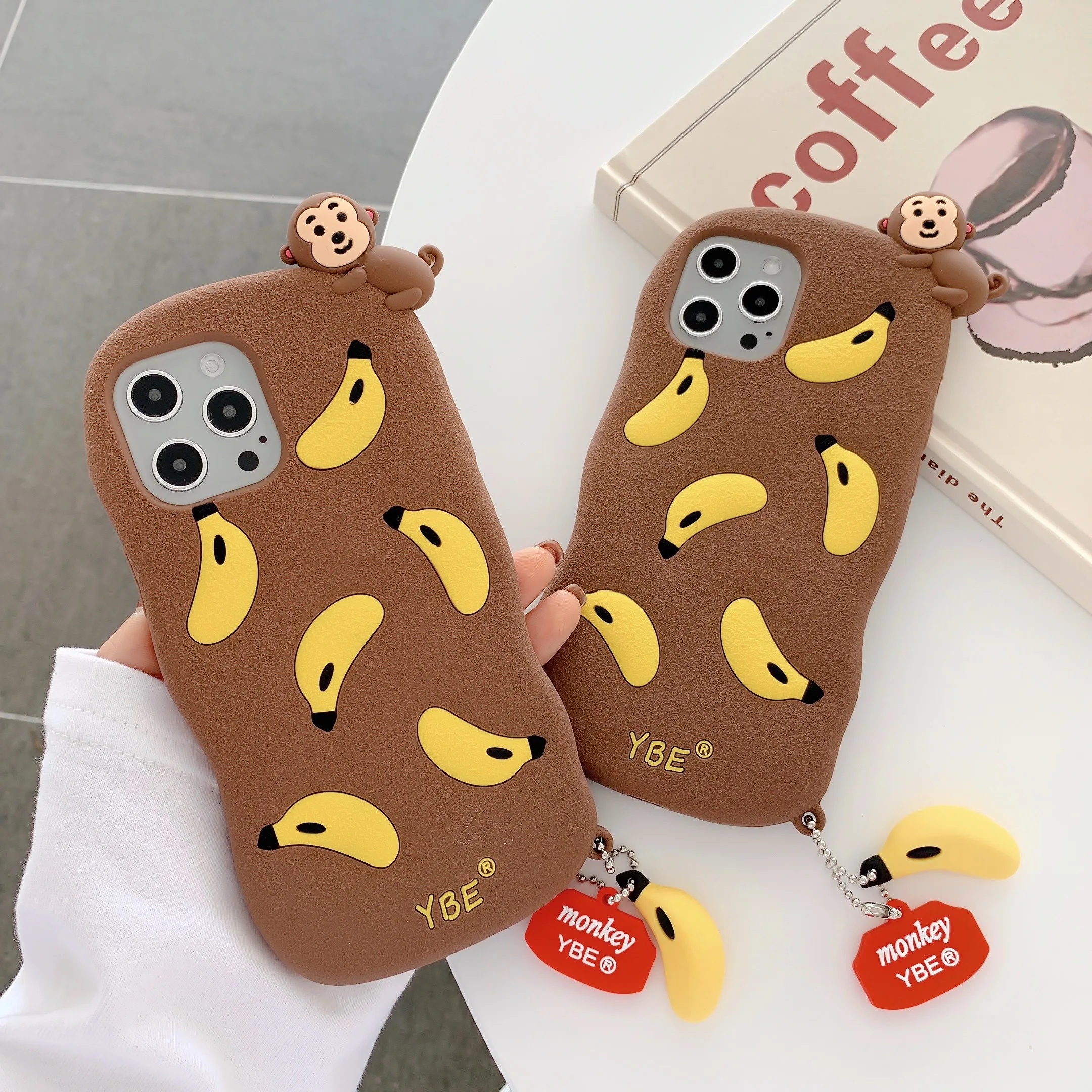 

Wholesale Lovely 3D Cartoon Cute Monkey Banana Soft Silicone Case Fundas for Apple for iPhone 7 8 Plus 11 Pro 12 Pro Max