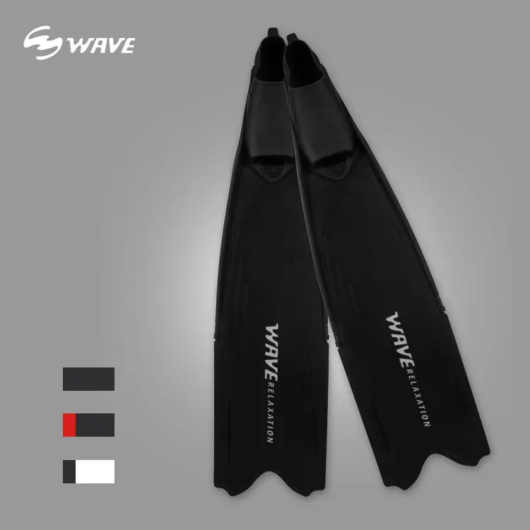 

Wholesale water sport equipment adult diving snorkel mask fins set scuba diving fins, Black