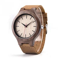 

DODO DEER men's wood watch oem gave him a sleek minimalist natural wooden belt analog watch customizable logo