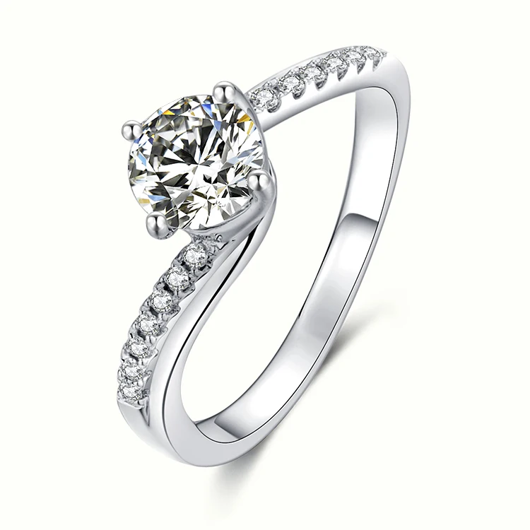 

moissanite diamond ring for women engagement and wedding ring moissanite ring, White