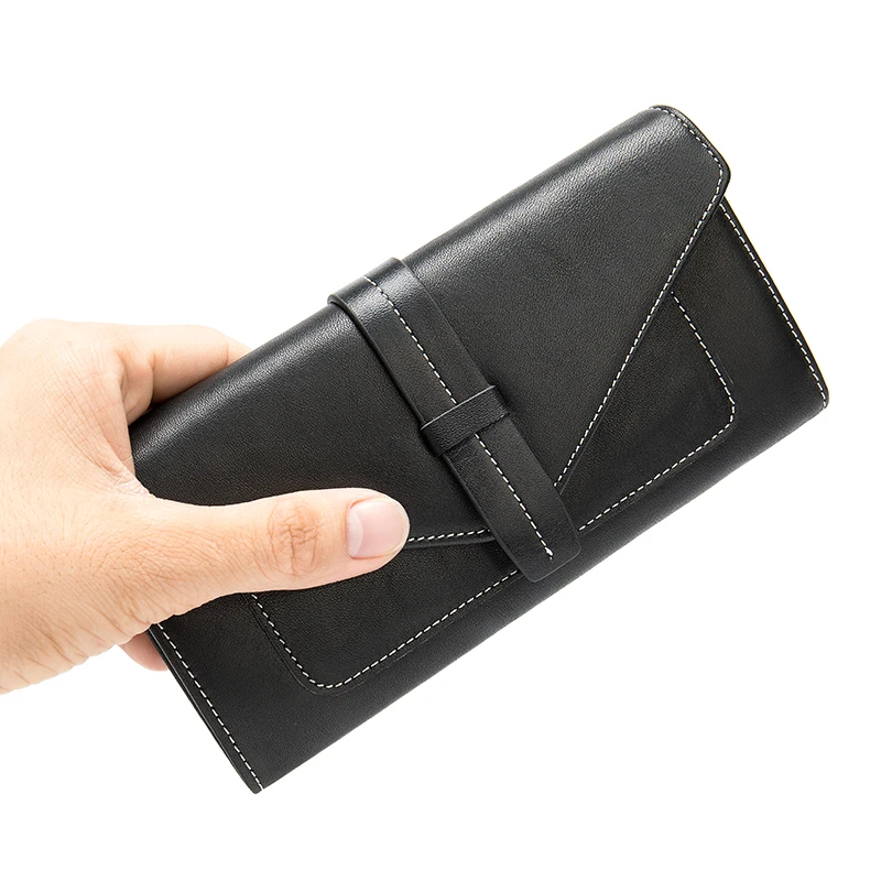 

Built-in multi-function pocket 8976 woman men long genuine leather travel long clutch wallet