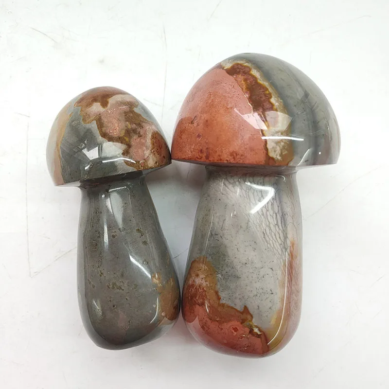 

Wholesale Natural Crystal Crafts Mushroom Statue Ocean Stone Mushroom Decoration Stone