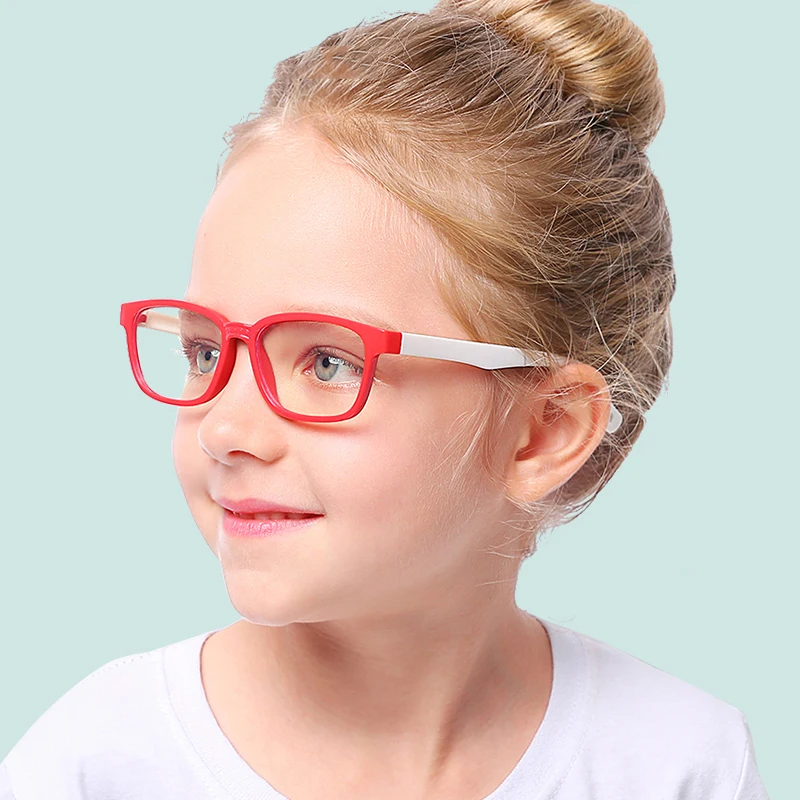 

Square Anti Blue Light Kids Glasses Children Boy Girls Computer Optical Frame Reflective Blocking Eyeglasses UV400