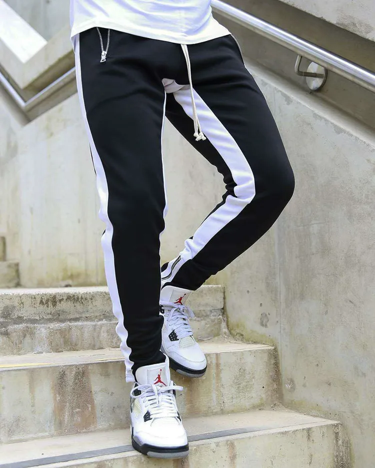 mens sweat pants with zipper pockets