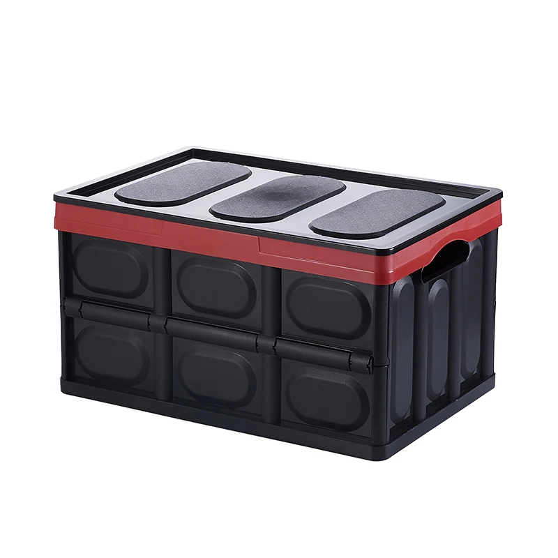 

High quality Collapsible Storage Box Foldable Organizer Easy To Carry Plastic large Storage Camping Box Lightweight Storage Bin