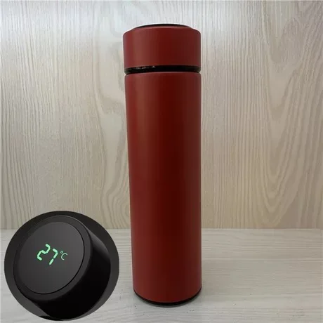 

Mikenda Newest Product Double Stainless Steel Temperature Water Bottle With Temperature And Reminder, As picture