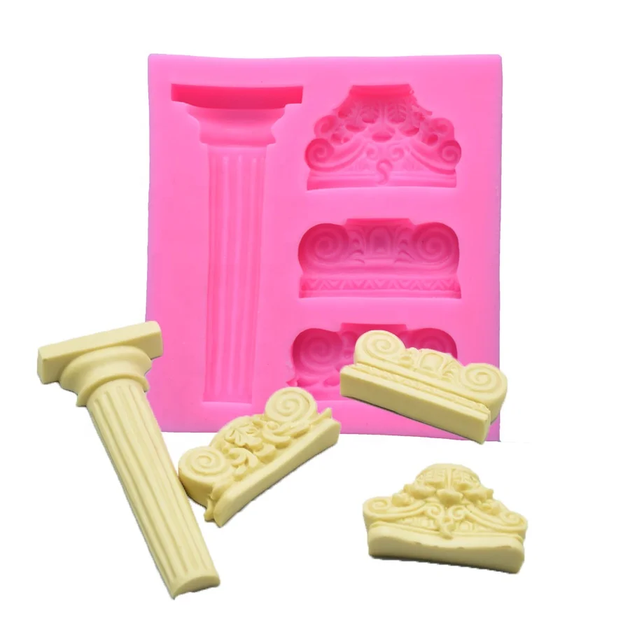 

European Style Roman Pillar Shape Silicone Mold DIY Chocolate Baking Tools Cake Decoration Clay Plaster Mould