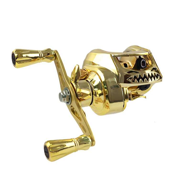 KALIOU S177 S178 New Arrival  Metal Gold Color 18+1BB Double Brake Water Droplet Maxdrag 10kg Salt Water Fishing Reel
