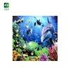 blue color ocean world undersea 3D tile glossy full glazed polished porcelain 3D bathroom blue floor tile