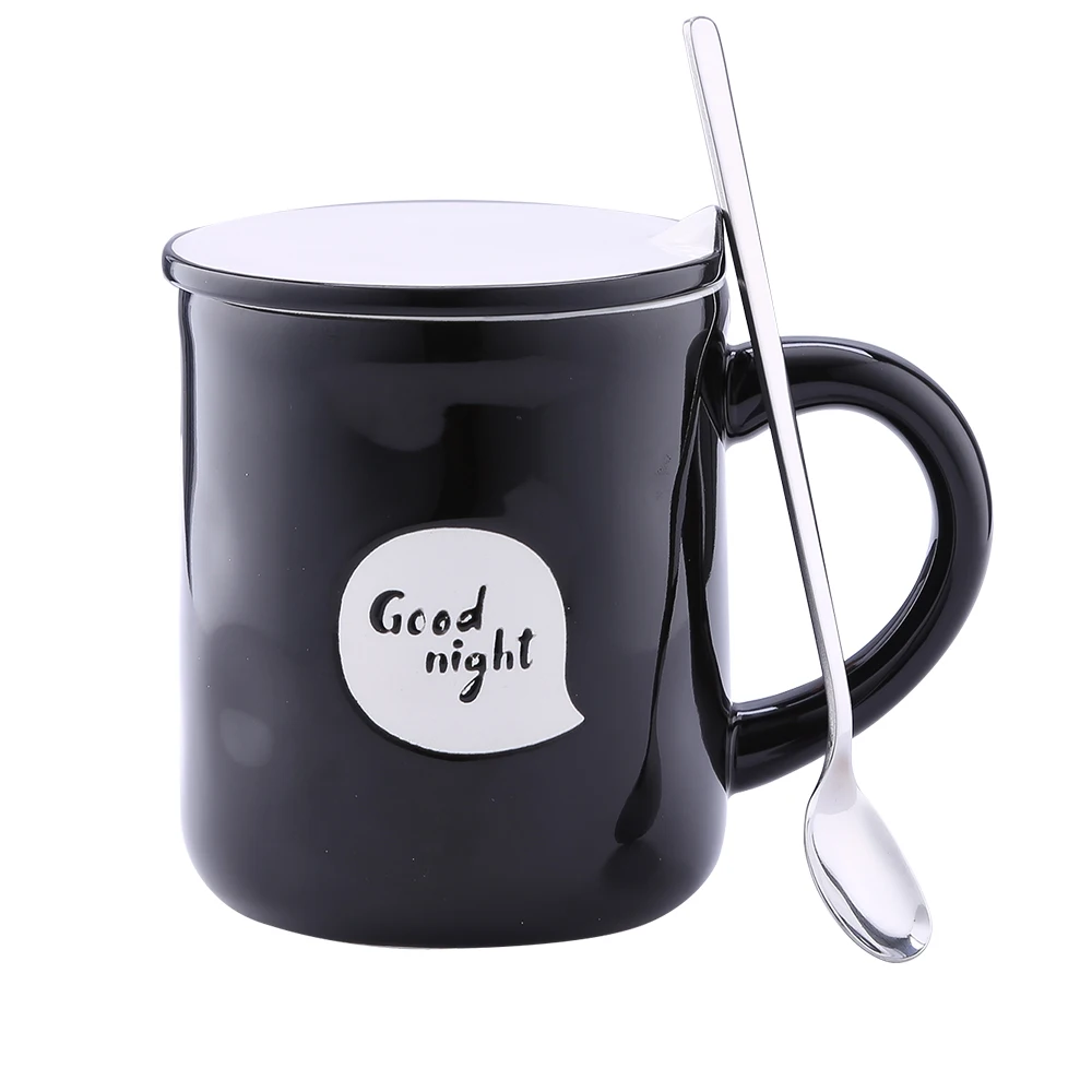 

Novelty 375Ml Mobile Phone Holder Coffee Ceramic Cup Tea Mugs With Lid And Spoon
