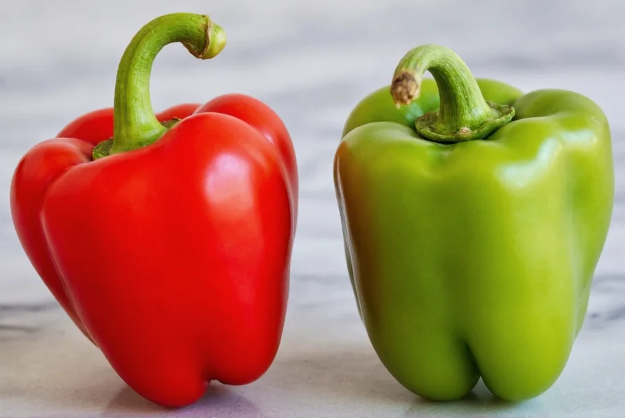 Side-by-side comparison of Carolina Reaper and Ghost Pepper showing their distinct shapes and colors