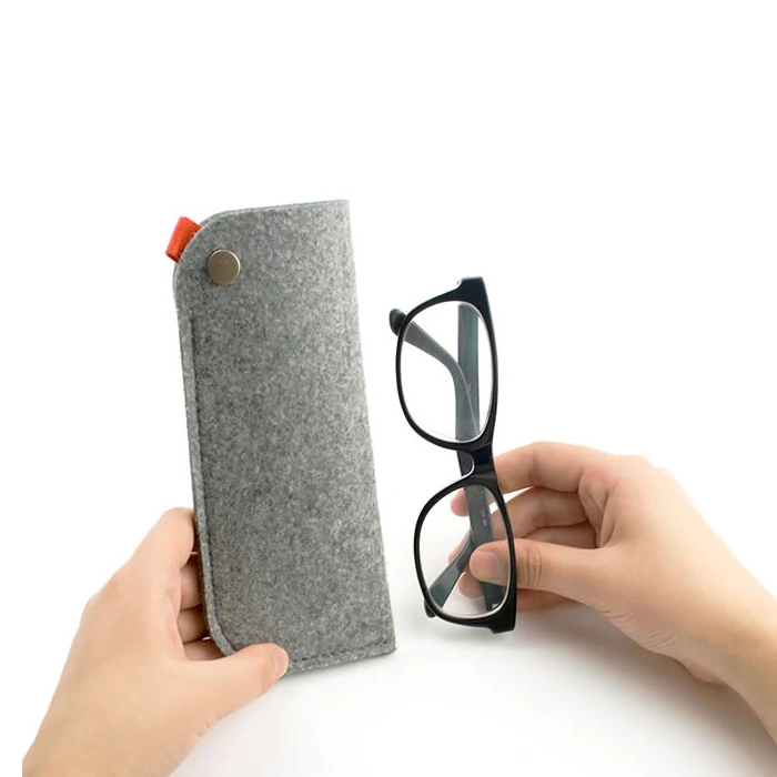 

portable soft slip sunglasses pouch holder felt glasses case, Customized color