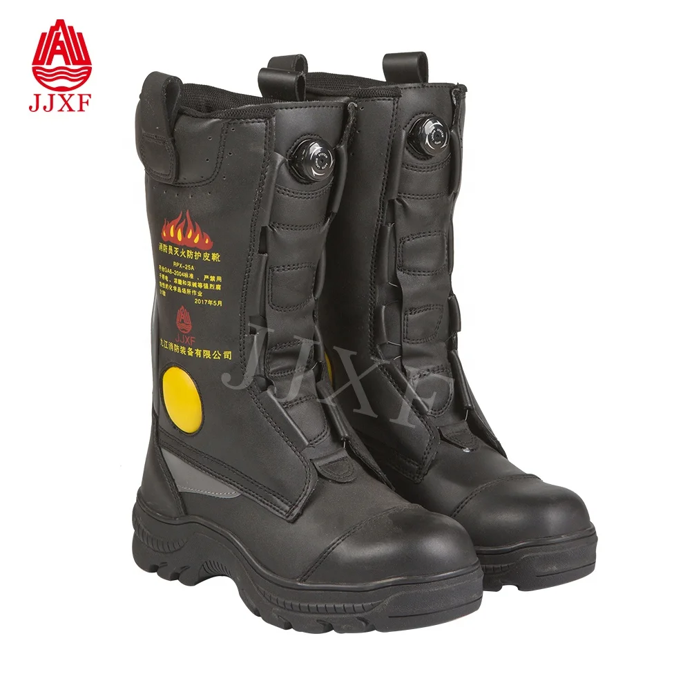 

China Factory High Quality EN15090 Certified Leather Firefighter Safety Boots for Firefighting or Mining