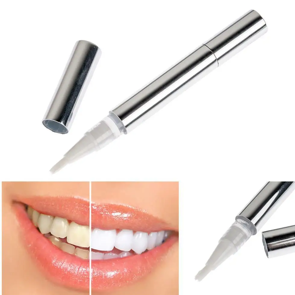 

Best sell tooth in Amazon with customized logo private label fancy gel hot sale teeth whitening pen, Silver
