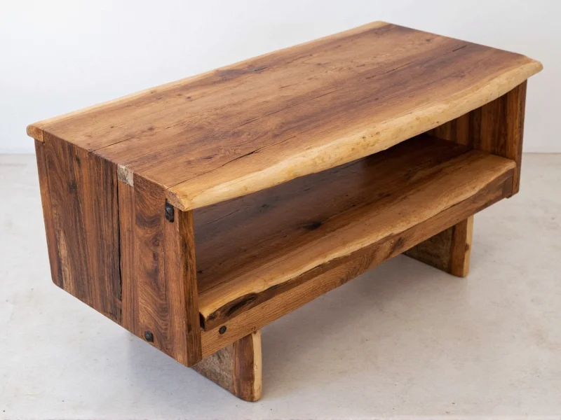 Reclaimed wood transformed into meaningful furniture piece