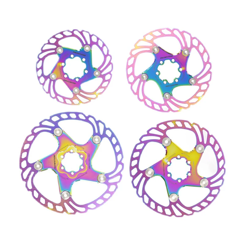 

AKANTOR Wholesale Price Mountain Road Bike Brake Disc Rotors Bicycle Brake Calipers Accessories Cycling Parts, Rainbow colors