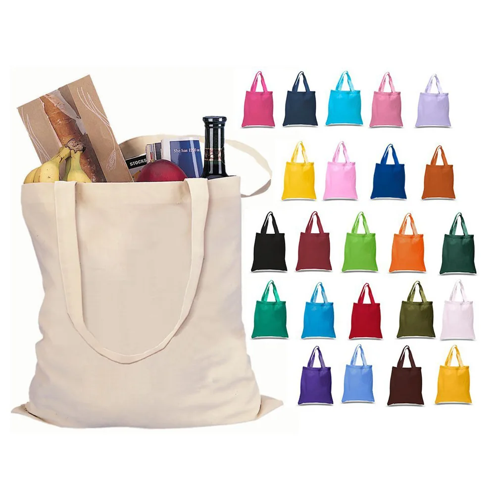 

ODM OEM Print Cotton Eco Friendly Shopping Grocery Bags Custom Logo Simple Casual Foldable Tote Handbag Plain Canvas Bag Custom