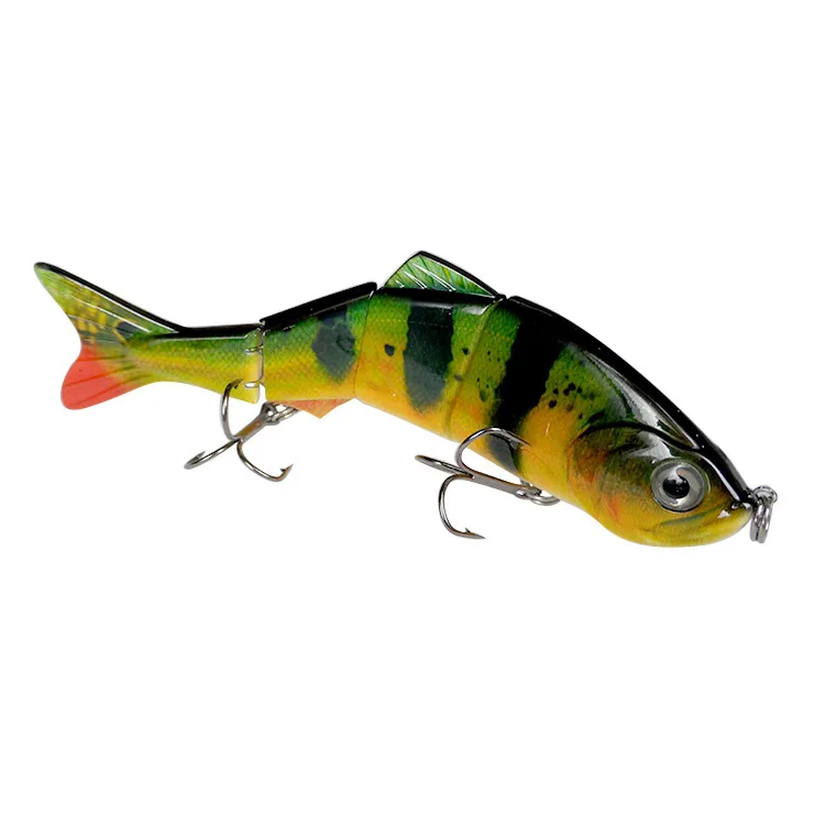 

4 Sections Swimbait New Arrival Fishing Lure Segment Artificial Bait Fishing Tackle Swim Hard Bait Wobblers Jointed Bait, 6 colors