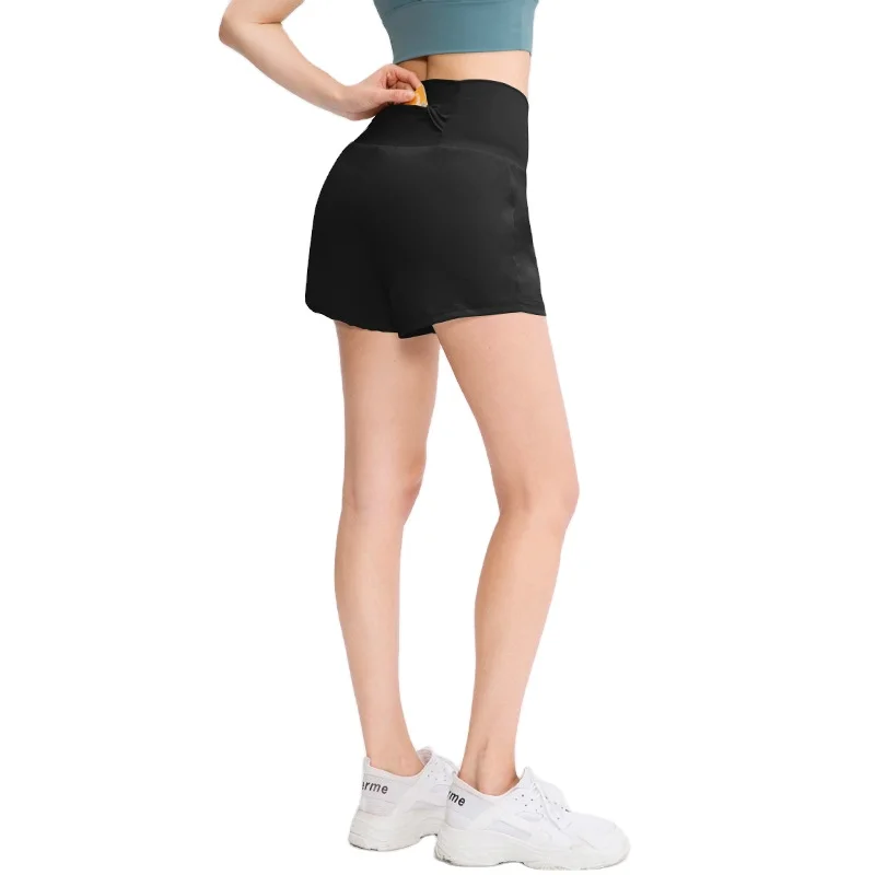 

yoga pants running loose shorts with pocket high waist fitness pants plus size gym sports wear pants workout shorts for women, Green, black, navy, pink