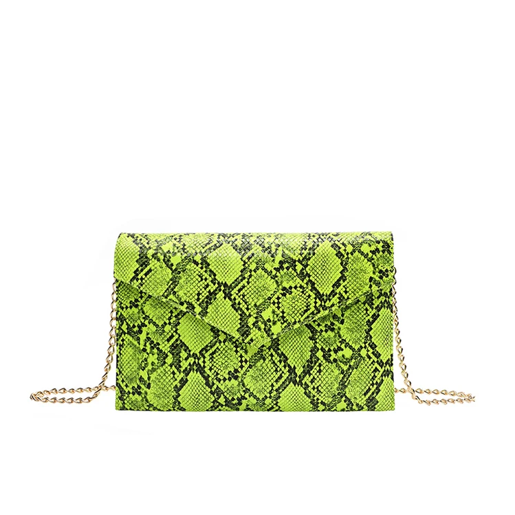 

Fashion Clutch Cosmetic bag Snakeskin Print Leather Envelope bag Elegant Feminina Crossbody Bag, 2 colours