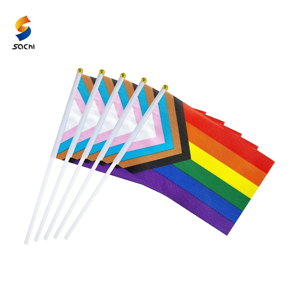 

50 pack rainbow pride flag small mini rainbow flag wholesale