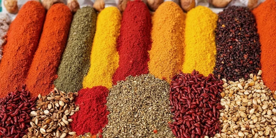 Spice bottles labeled with I-letter spices