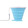 Wholesale travel collapsible custom logo silicone coffee mug wrap with lid