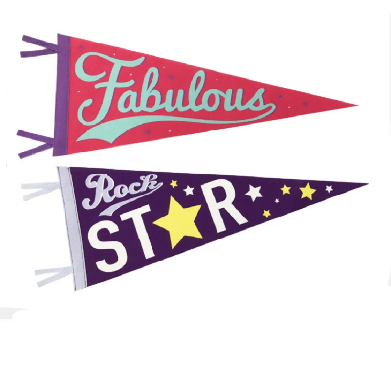 we can print logo on it felt pennant banner