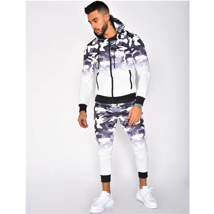 

2021 new fashion suits set for men Custom made men tracksuit set Tracksuit Zip Sweatshirts Jogging Pants Sport hoodie set men