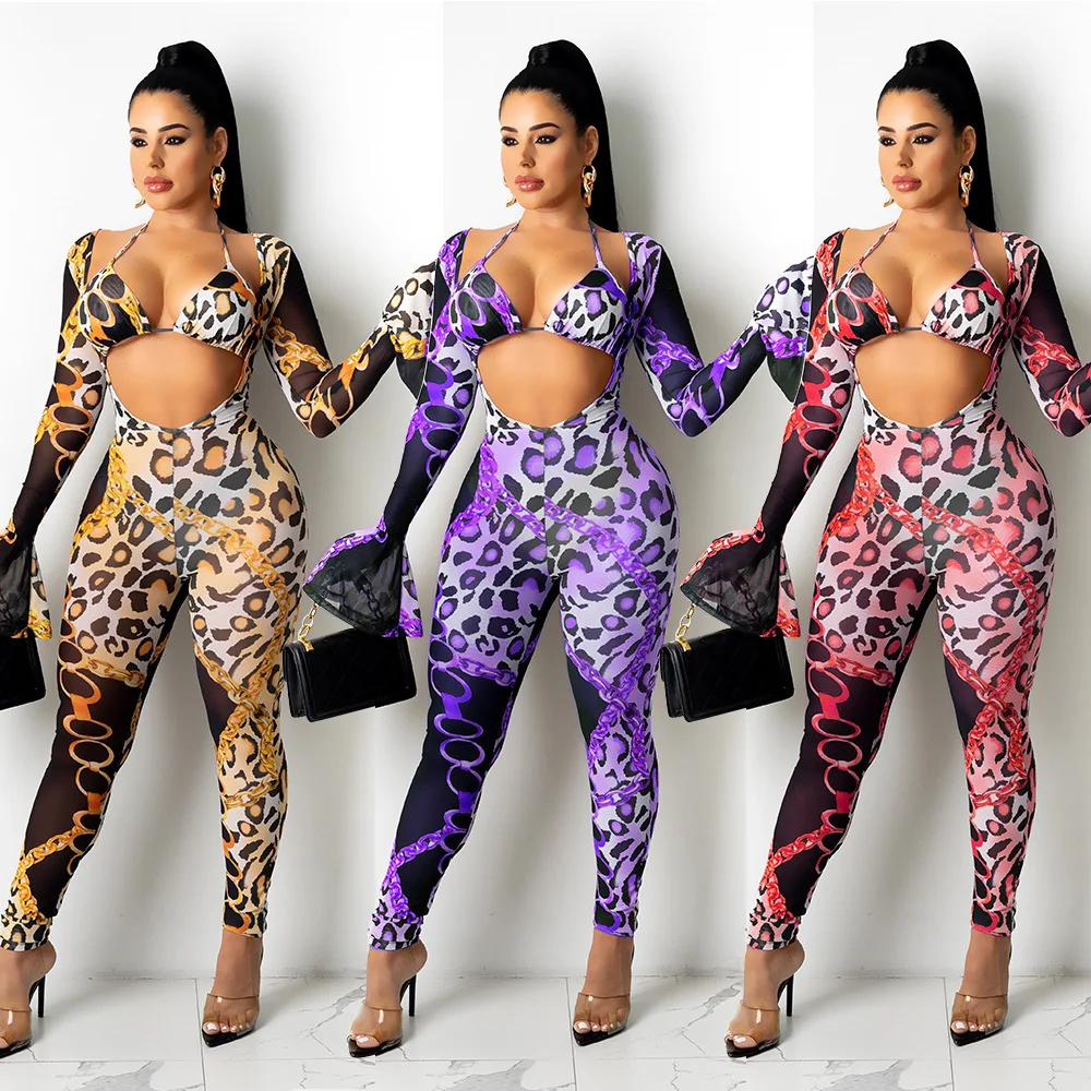 

EB-200Sexy Fall 2 Piece Yoga Set Sexy Digital Printed For Women Two Piece And Vest Sport And Yoga Set 3 Piece Set Women Clothes