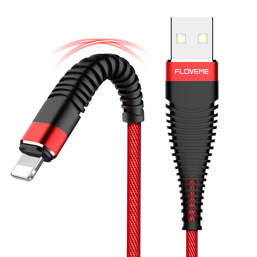 

Free Shipping 1 Sample OK Mobile Cell Phone Charging Data Cable FLOVEME Custom Fast Charging Cable for iphone Charger USB Cable