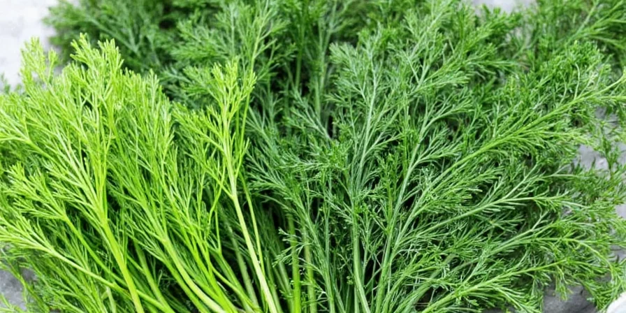 Fresh dill sprinkled over a vibrant summer salad