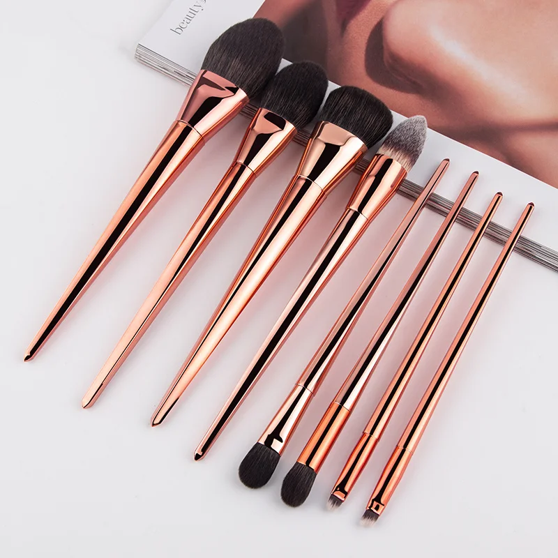 

8PCS Professional Foundation Eyeshadow Gold Make up Brush Set Cosmetic Kit Makeup Brush