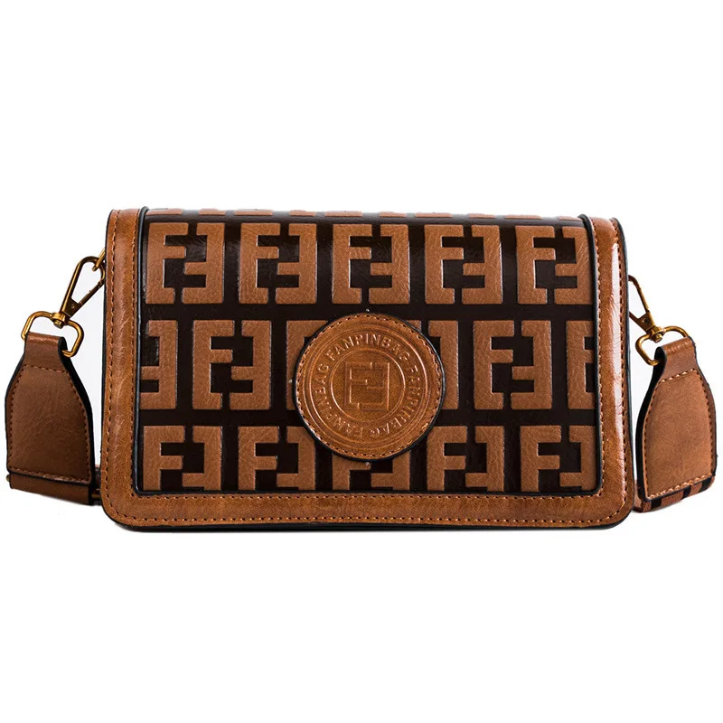 

Retro Seng small square bag women 2020 new Chaogang style one shoulder bag versatile broadband messenger bag, Black