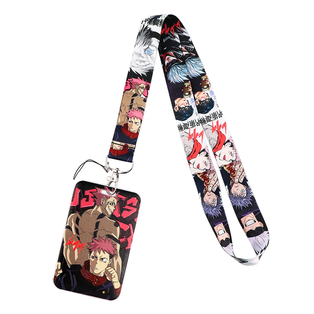 

Hot sale popular Famous Anime characters Id Card holder with polyester lanyard keychain for Children, Custom color