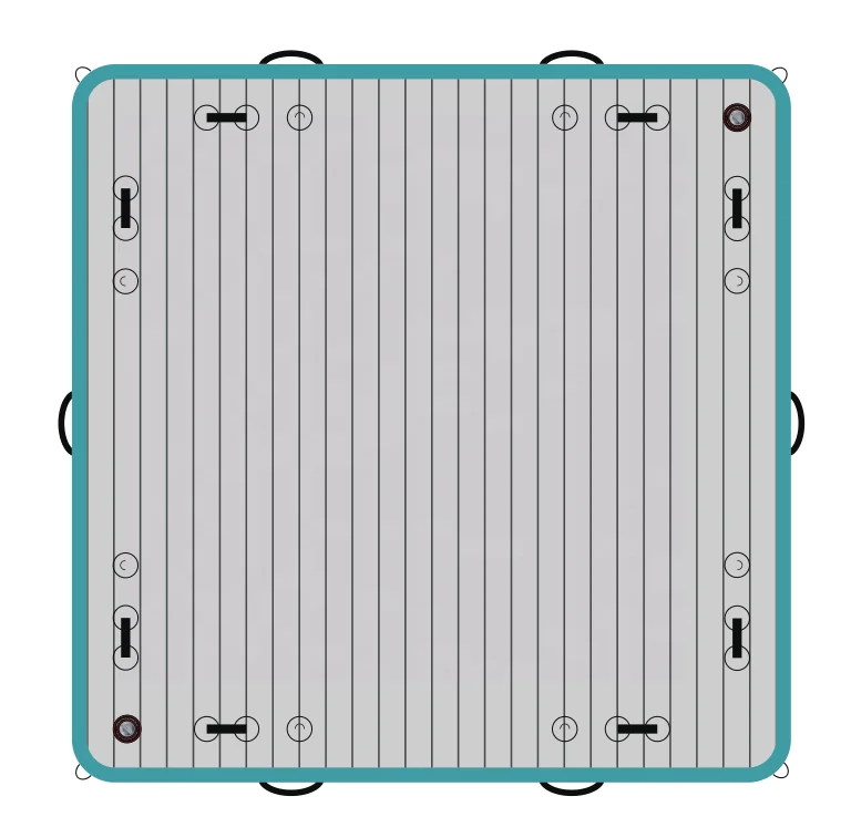 

Light weight foldable inflatable inflatable floating platform