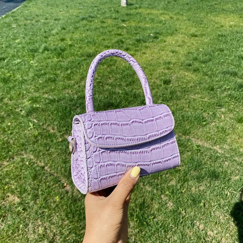 

Wholesale Fashion Stone Pu Leather Shoulder Bags Mini Crossbody Bag Mini Purses And Handbags for Women, 4 colors
